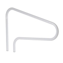 S.R. Smith Sealed Steel 3-Bend Deck Mounted Swimming Pool Hand Rail, Matching Escutcheons - Radiant White