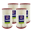 Clorox Silver Advanced Pool Filtration Replacement Cartridge for Predator Clean & Clear, 75sq ft - 4 pack