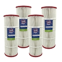 Clorox Silver Advanced Pool Filtration Replacement Cartridge for Jandy CL 340, 85 sq. ft. - 4 pack 
