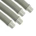 Puri Tech Universal Swimming Pool Cleaner Suction Hose 1.5 inch x 4 feet, Light Grey - 4 Pack