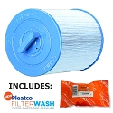 Pleatco Cartridge Filter PWW50P3-M Waterway Front Access Skimmer Aber Hot Tubs (Antimicrobial)  817-0050 03FIL1400 25252 378902 PWW50 (Antimicrobial)  w/ 1x Filter Wash