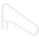 S.R. Smith SealedSteel 3-Bend Braced Deck Mounted Handrail, with Matching Escutcheons, Radiant White