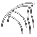 Inter-Fab DR-G3D065 Designer Stainless Steel Grab Rail Ladder (Pair) Swimming Pool Handrail