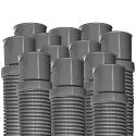 Puri Tech Heavy Duty Above Ground Pool Filter Hose, 1.5 Inch x 6 foot - 12 pack