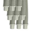 Puri Tech Universal Swimming Pool Cleaner Suction Hose 1.5 inch x 4 feet, Light Grey - 9 Pack