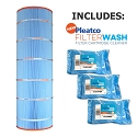 Pleatco Cartridge Filter PA100-M Hayward Star-Clear II C1100 open w/ molded gasket (Antimicrobial)  CX1100-RE w/ 3x Filter Wash