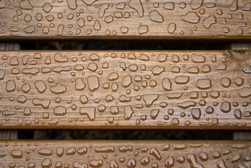 wet boards on a deck