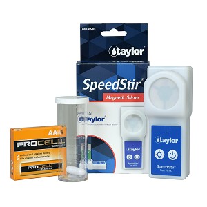 Taylor Technologies Magnetic Stirrer, Speed Stir Start-up Pack - with Sample Tube, Magnetic Stirring Bar and Batteries