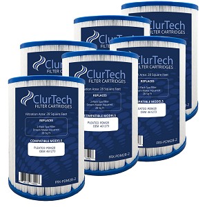 ClurTech Spa Filter Cartridge 28 Sq Ft for Dream Maker Aquarest - 6 pack