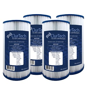 ClurTech Spa Filter Cartridge for Pentair Rainbow Dynamic Series IV, DFM DFML Waterway Filters - 4 pack