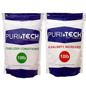 Puri Tech Chemicals 10 lb Alkalinity Increaser and 10 lb Stabilizer Kit