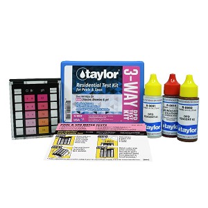 Taylor Technologies 3-Way Test Kit for Free Chlorine, Bromine, pH - .75 oz bottles