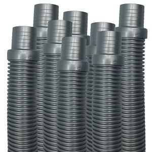 Puri Tech Pool Hose for Hayward Navigator, Pool Vac Ultra, AquaBug, 4 foot, Silver - 8 pack