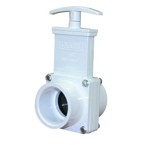 Valterra PVC Gate Valve Simple Push/Pull Operations White 1-1/2" Slip 6101X