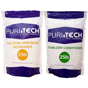 Puri Tech 25 lb Calcium Hardness Increaser and 25 lb Stabilizer Conditioner Kit