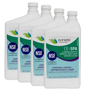 Orenda CE-SPA Hot Tub Spa Clarifier & Enzyme Cleaner 1 Quart 4 Pk ORE-50-147-4 