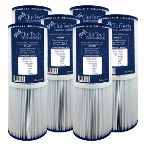 ClurTech Spa Filter Cartridge 25 Sq Ft for Pentair Rainbow Dynamic Filter - 6 Pack