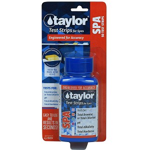 Taylor Spa Test Strips for Chlorine/Bromine, pH, Alkalinity, Hardness - 50 count