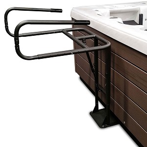 Puri Tech Cradle Undermount Cover Removal System for Hot Tubs and Spas - Black