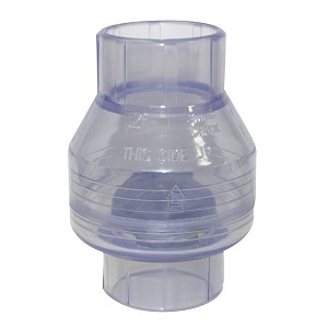 Valterra PVC Swing Check Valve Slip (No Spring) Clear Blue 2" 200-C20W