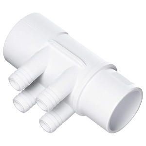 Waterway Plastics 806105121257 2" S X 2" Spg X (4) 3/4" Barbs Manifold