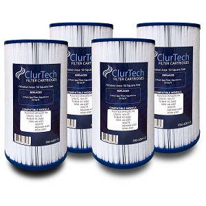 ClurTech Spa Filter Cartridge 50 Sq Ft for Aquaterra Filter - 4 Pack