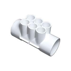 Waterway Plastics 672-4270 2 x 2 x 0.75 in. SB Ports PVC Manifold
