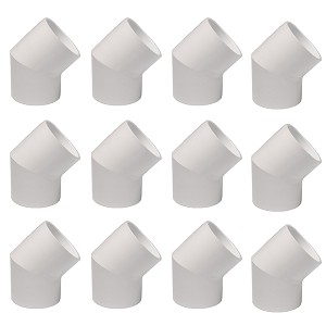Puri Tech Schedule 40 PVC Fitting 1.5"" 45 Degree Ell Slip x Slip 12 Pack