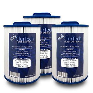 ClurTech Spa Filter Cartridge 45 Sq Ft for Aber Hot Tubs - 3 Pack