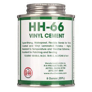 RH Adhesives Industrial Strength HH-66 Vinyl Cement Glue w/ Brush, 8 oz, Clear