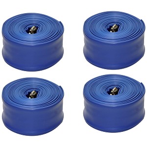 Blue Devil Backwash Hose 2" x 50' w/ Clamp Shrink Wrapped (22 mil hose) 4 Pack