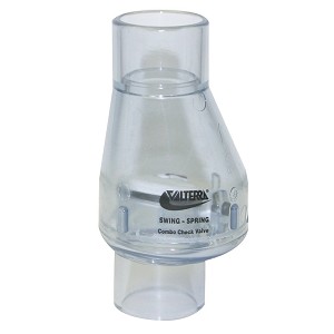 Valterra 200-C10 PVC Swing/Spring Combination Check Valve Clear fits 1" PVC pipe