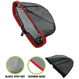 Puri Tech Professional Heavy Duty Stiff Leaf Rake, 19 inch wide, with Extra Replacement Net