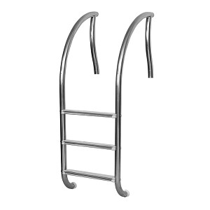 Inter-Fab DR-L3065S R-L3065S Three Sure-Step Designer Pool Ladder, Stainless Steel Treads