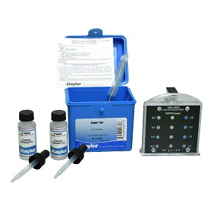 Taylor Technologies Comparator, Copper, Cuprizone, 0.2-3.0 ppm, Pool & Spa Test Kit - .75 oz bottles