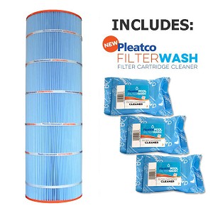 Pleatco Cartridge Filter PA100-M Hayward Star-Clear II C1100 open w/ molded gasket (Antimicrobial)  CX1100-RE w/ 3x Filter Wash