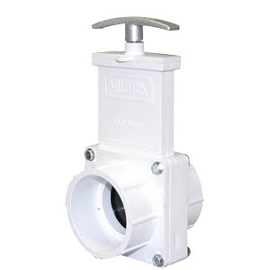 Valterra 6201M PVC Gate Valve Black 2" Slip with Metal Handle