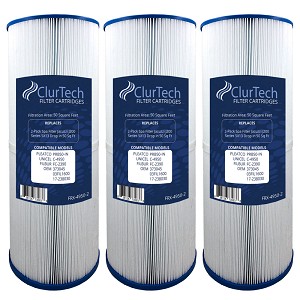 ClurTech Spa Filter Cartridge 50 Sq Ft for Jacuzzi J200 Series Filter - 3 pack