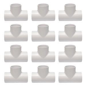 Puri Tech Schedule 40 PVC Fitting 2"" Tee Slip x Slip x Slip 12 Pack