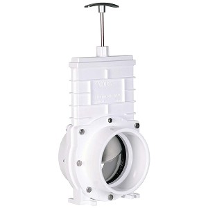 Valterra PVC Gate Valve for Irrigation Landscape and More - Slip x Slip Connection 4" White - 6401