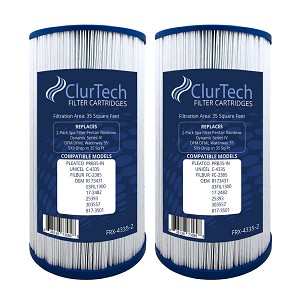 ClurTech Spa Filter Cartridge for Pentair Rainbow Dynamic Series IV, DFM DFML Waterway Filters - 2 pack