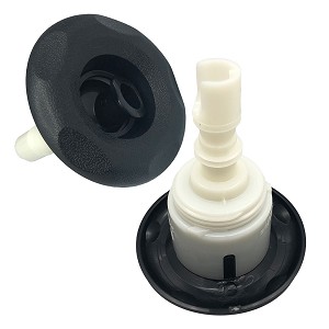 Waterway Mini Storm Roto thread in style jet insert 5-Scallop in Black. 3" in diameter