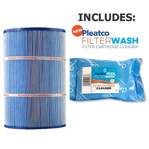 Pleatco Cartridge Filter PSR50-M4 Sta-Rite Posi-Flo 50GPM-TX 50TX 50TXR T-50TX T-50TXR II PTM50 open w/12 concentric slots WC108-562SX  (Antimicrobial) w/ 1x Filter Wash